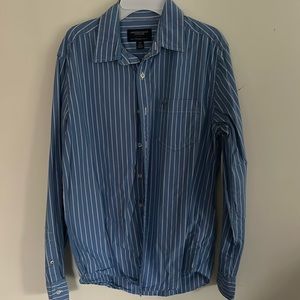 American Eagle Outfitters AEO Casual Striped Button Down LS Shirt in Small S